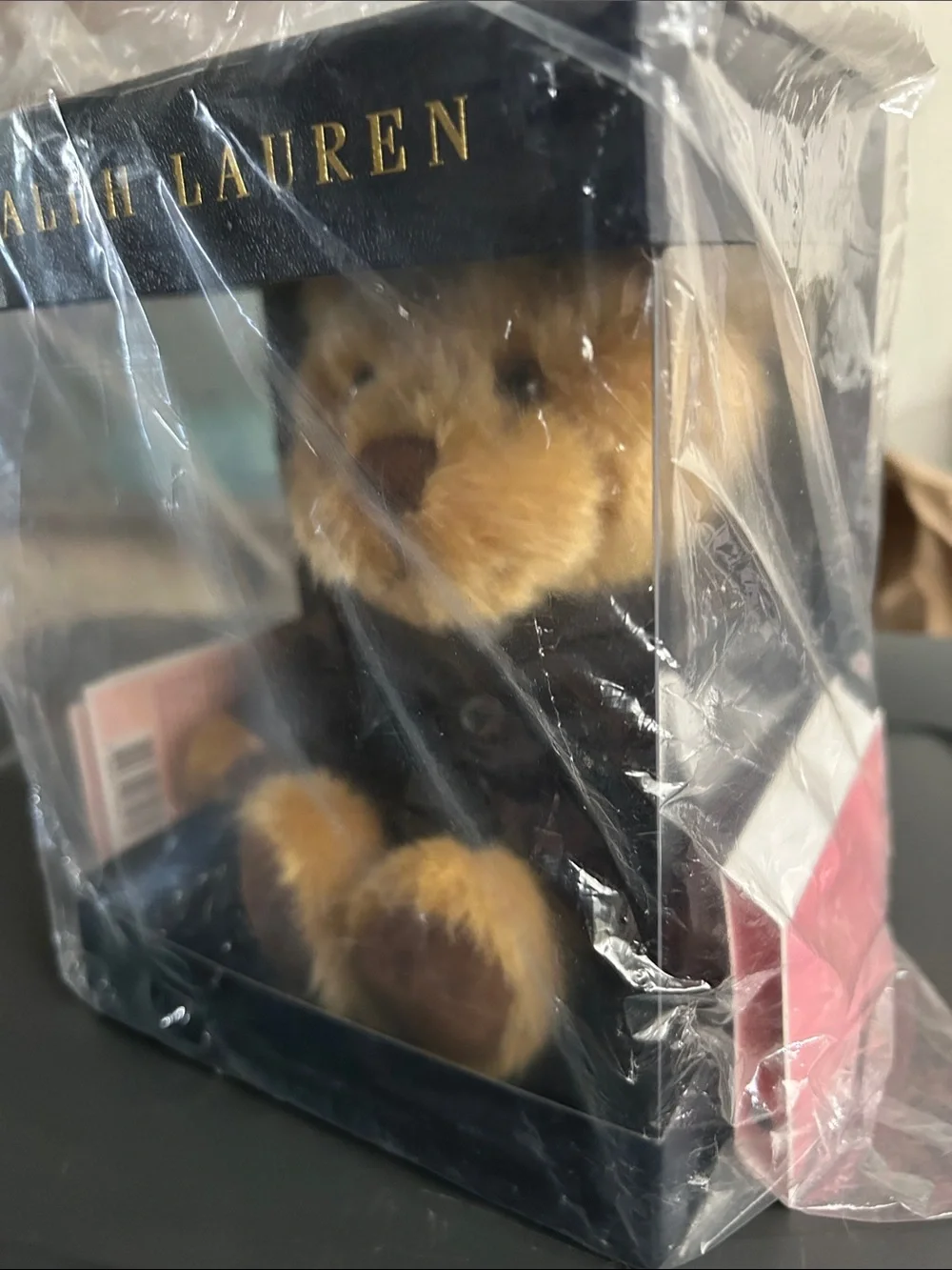 Ralph Lauren Brown Plush Teddy bear in tuxedo jacket new in orig packaging
